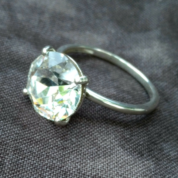 GIFTED Sterling Silver Crystal Cocktail Ring - Picture 5 of 5